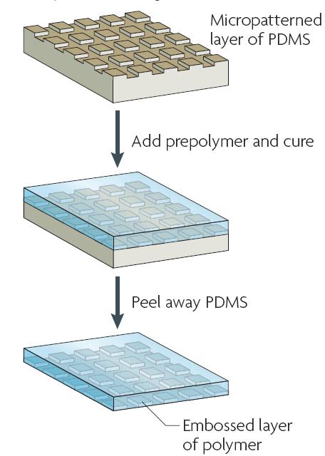 圖3 復制成形技術(shù)的過程