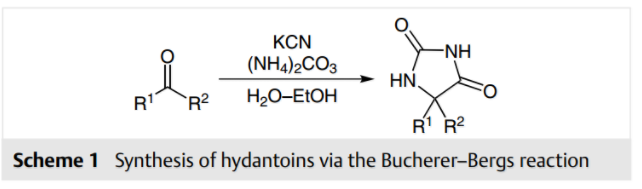圖1：乙內(nèi)酰脲類合成示意