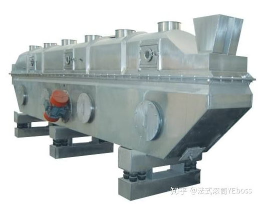 振動流化床干燥機，用機械振動輔助流化，優(yōu)點是設備高度可以降低，操作也比流化床靈活，現在已經是非常常見的設備了。